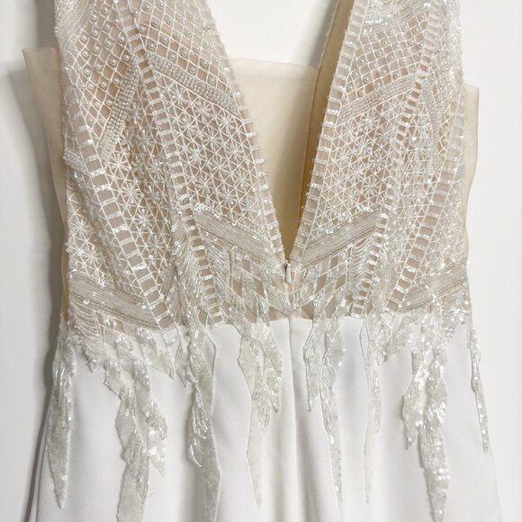 MICHELLE ROTH Bari Jumpsuit Wide Leg Beaded - Picture 10 of 13